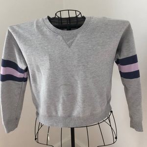 Gray sweatshirt type material T-shirt